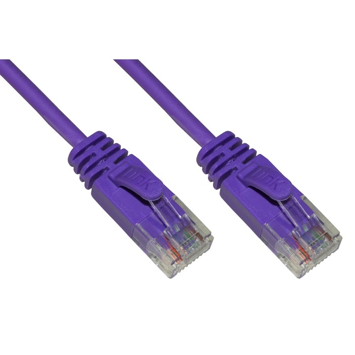 CAVO RETE CATEGORIA 6 NON SCHERMATO UTP COLORE VIOLA HALOGENFREE MT 2 SLIM