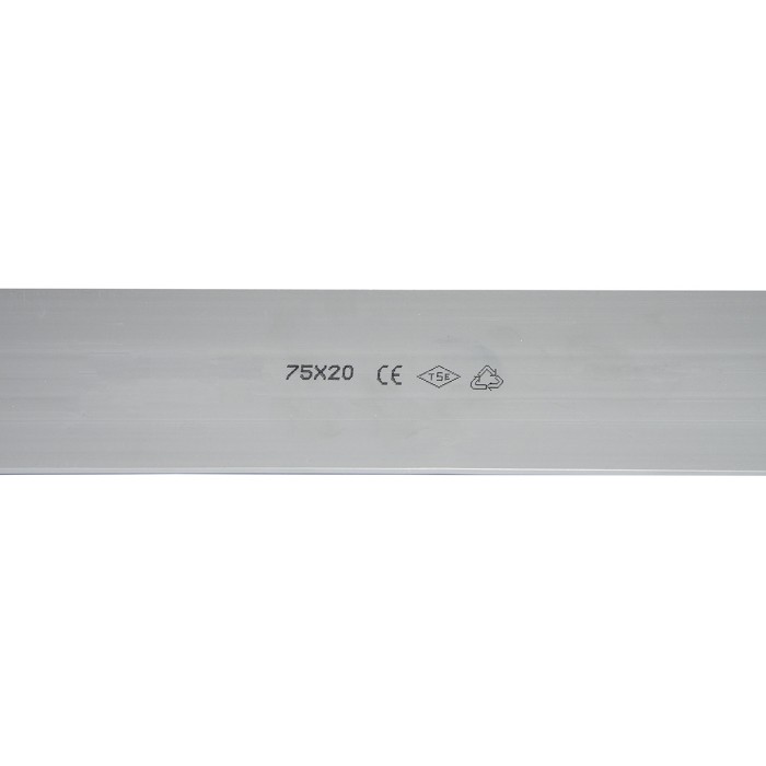CANALINA BOMBATA PASSACAVI DA PAVIMENTO PVC 75x20 CON COPERCHIO SCORREVOLE MT 2