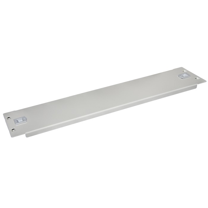 PANNELLO CIECO 2 UNITA' PER ARMADI RACK 19' COLORE GRIGIO CHIUSURA A SCATTO