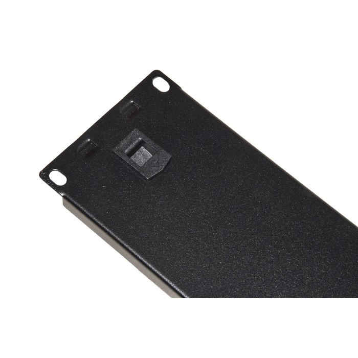 PANNELLO CIECO 2 UNITA' PER ARMADI RACK 19' COLORE NERO CHIUSURA A SCATTO