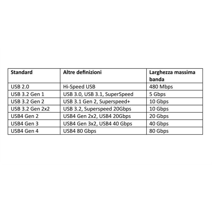 CAVO USB-C? 3.2 GEN 2X2 MASCHIO/MASCHIO 20 GBPS 100W (20V/5A) CON CHIP MT 1