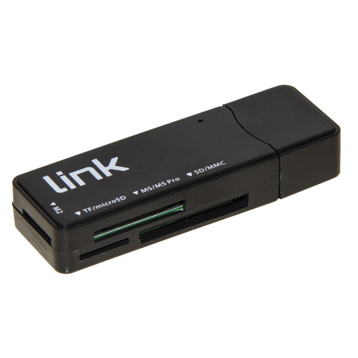 MINI LETTORE CARD USB 3.0 FINO A 5 GBPS LETTURA SIMULTANEA DI 4 SCHEDE T-FLASH, MICRO SD, SD, MMC, RS-MMC, MS, MS PRO, MS, MS DUO