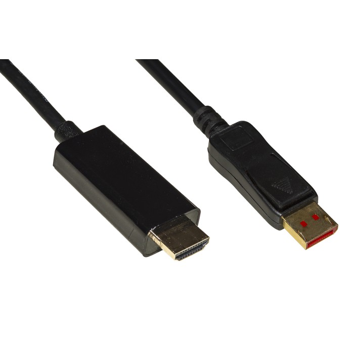 CAVO DISPLAYPORT 1.4 - HDMI 2.0 CONTATTI DORATI 4KX2K 60HZ 18GBPS HDR RGB 4:4:4 MT 7,5