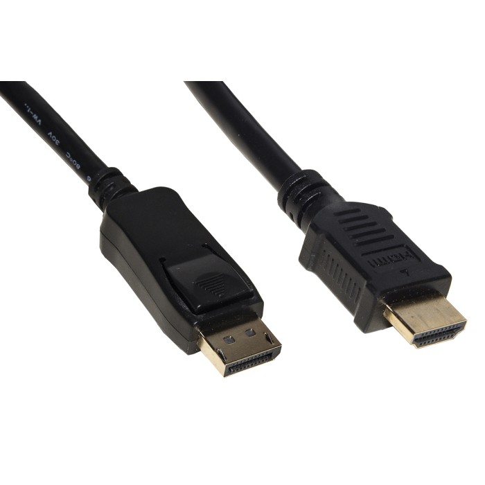 CAVO DISPLAYPORT 1.2 - HDMI? 1.4 4Kx2K 30HZ CONTATTI DORATI MT 1,8