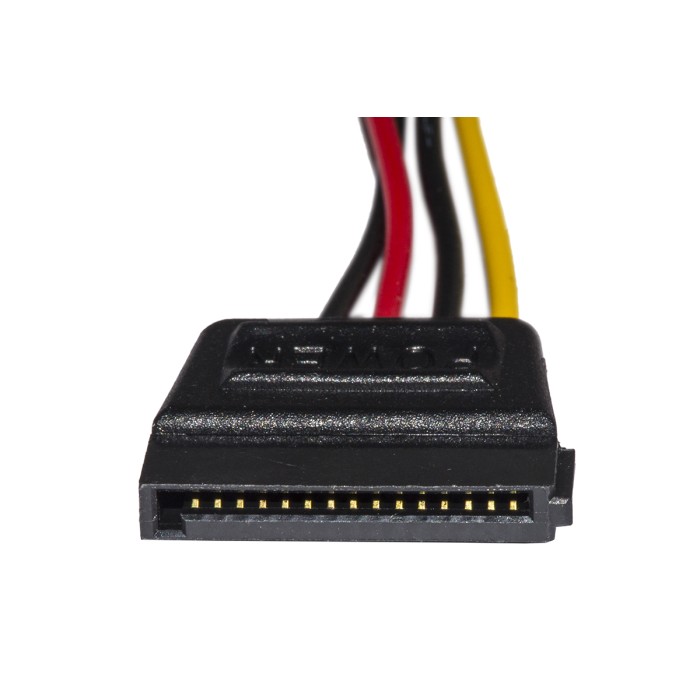 CAVO ADATTATORE ALIMENTAZIONE SATA 15 POLI - MOLEX 4 POLI CM.0.15