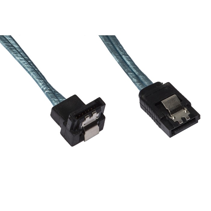 CAVO INTERNO SATA III ULTRASOTTILE CM 50 CONNETTORE 90? CON CLIP METALLO