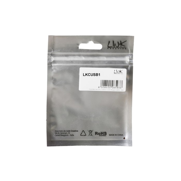 CAVO USB 2.0 MASCHIO/FEMMINA RAME CONNETTORE FEMMINA ISOLATO MT 1