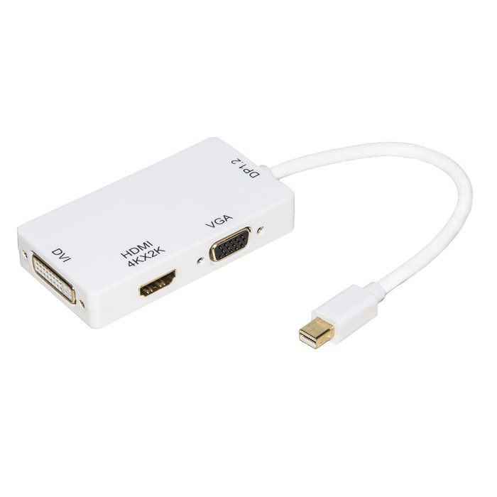 ADATTATORE MINI DISPLAYPORT MASCHIO 1.2 A DVI+HDMI 4Kx2K+VGA FEMMINA