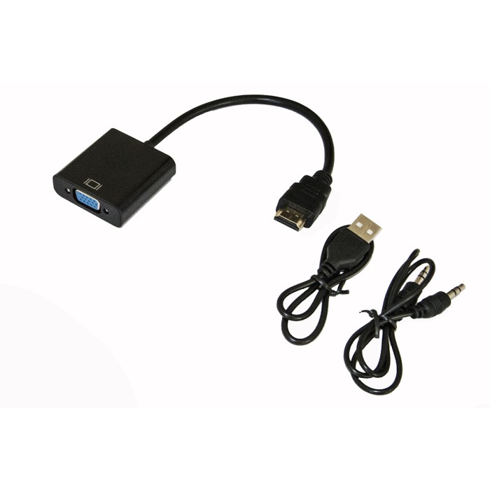 ADATTATORE HDMI? MASCHIO A VGA FEMMINA CON AUDIO 3,5 MM E ALIMENTAZIONE USB
