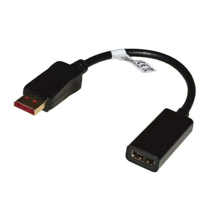 ADATTATORE DISPLAYPORT 1.4 MASCHIO - HDMI? FEMMINA CONTATTI DORATI 4KX2K60HZ HDR RGB4:4:4
