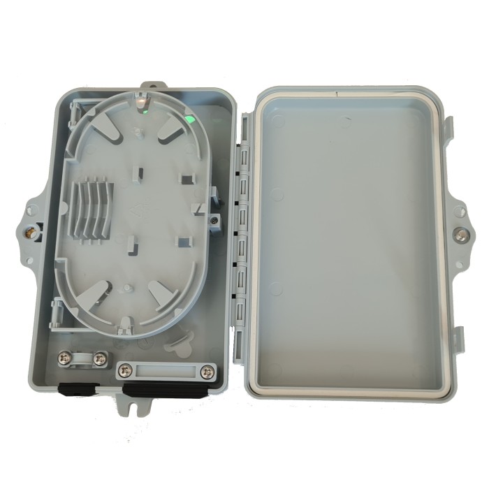 BOX DA ESTERNO 4 PORTE PER CONNETTORI FIBRA OTTICA SC SIMPLEX O LC DUPLEX PER APPLICAZIONI FTTH IP67