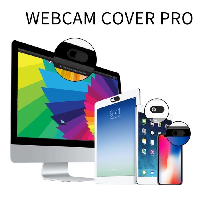 SET 3 COPERTURE ULTRASOTTILI CON APERTURA SCORREVOLE PER TELECAMERA NOTEBOOK O TV PER PRIVACY