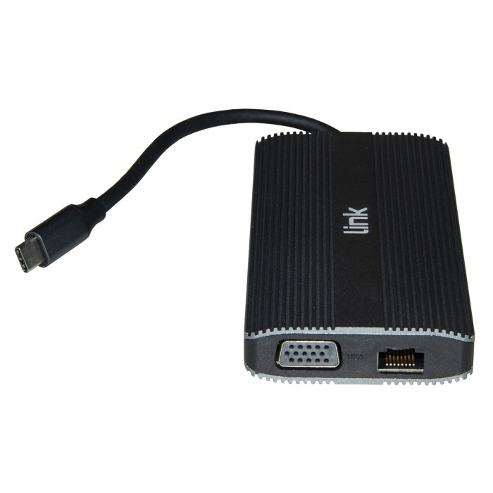 DOCKING STATION USB-C CON 12 PORTE USB, HDMI,  DP, VGA, PD, AUDIO, GIGABIT, CARD, PER NOTEBOOK TABLET SMARTPHONE