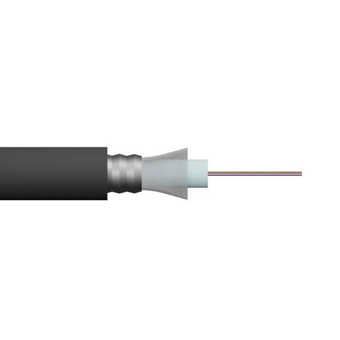 CAVO FIBRA OTTICA 4 FIBRE ARMATO DA ESTERNO/INTERNO ANTIRODITORE OM4 (AL METRO)