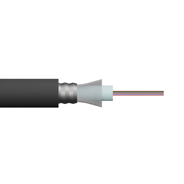 CAVO FIBRA OTTICA 8 FIBRE ARMATO DA ESTERNO/INTERNO ANTIRODITORE OS2 (AL METRO)