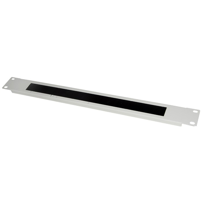 PANNELLO DI PROTEZIONE COLORE GRIGIO 1U CON SPAZZOLA PER ARMADI RACK 19'
