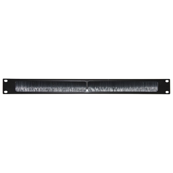 PANNELLO DI PROTEZIONE COLORE NERO 1U CON SPAZZOLA PER ARMADI RACK 19'