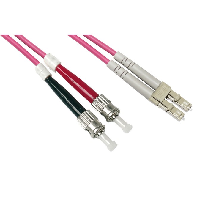 CAVO FIBRA OTTICA LC A ST MULTIMODE DUPLEX OM4 50/125 MT.1