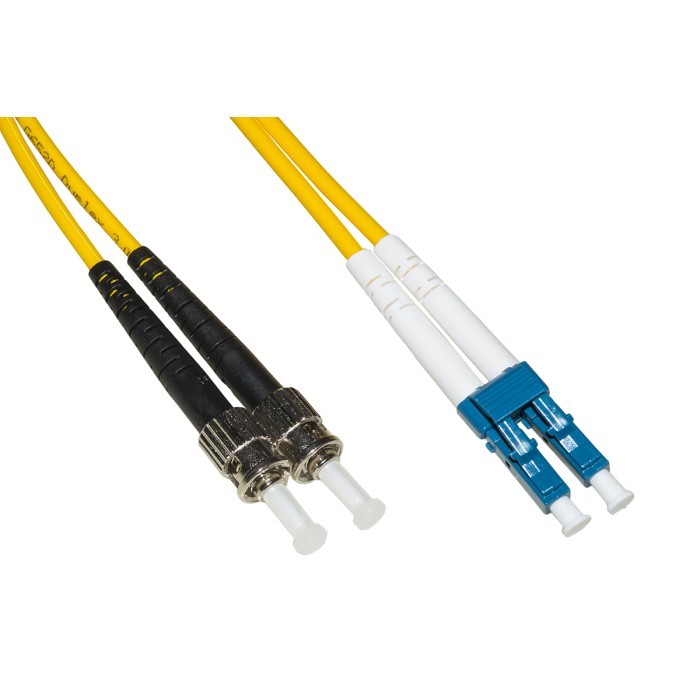 CAVO FIBRA OTTICA LC A ST SINGLEMODE DUPLEX UPC MT.10