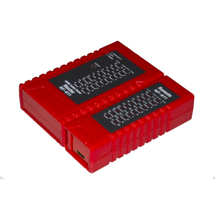 TESTER CAVI HDMI TIPO A E TIPO C CON MODULO LOCALE E REMOTO CON 19 LED PER I 19 FILI + SCHERMATURA