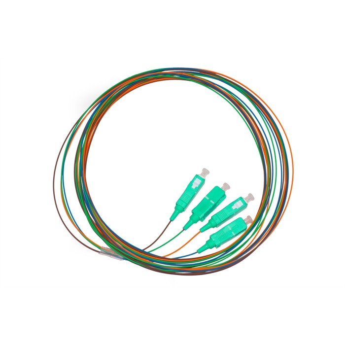 CONFEZIONE 4 PIGTAIL MT 2 CONNETTORE SC SIMPLEX MULTIMODE OM3