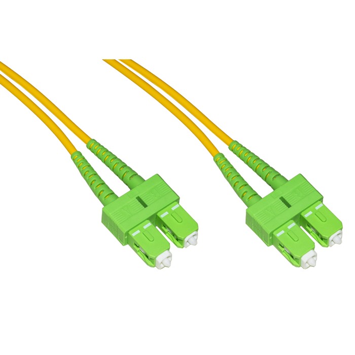 CAVO FIBRA OTTICA APC SC A APC SC SINGLEMODE DUPLEX  MT.2