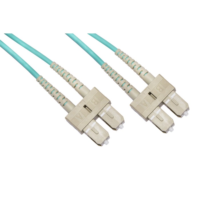 CAVO FIBRA OTTICA SC A SC MULTIMODE DUPLEX OM3 50/125 MT.50
