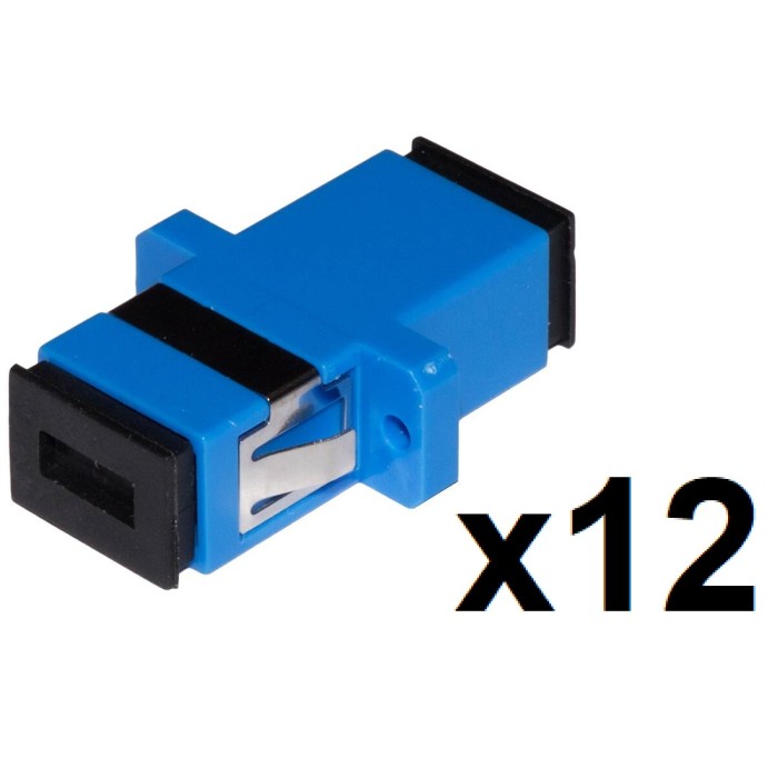 CONFEZIONE 12 ADATTATORI FIBRA OTTICA SC/SC SINGLEMODE SIMPLEX UPC