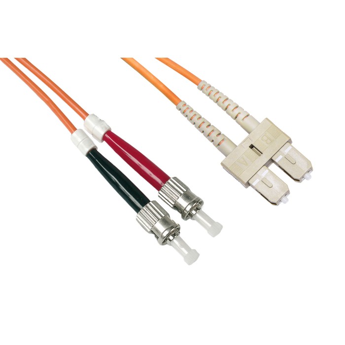 CAVO FIBRA OTTICA SC A ST MULTIMODE DUPLEX OM2 50/125 MT.1