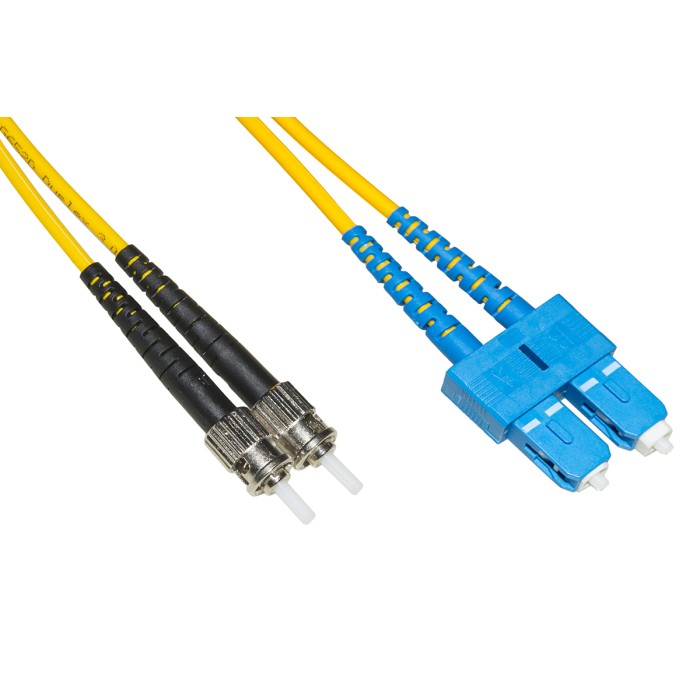 CAVO FIBRA OTTICA SC A ST SINGLEMODE DUPLEX UPC MT.1
