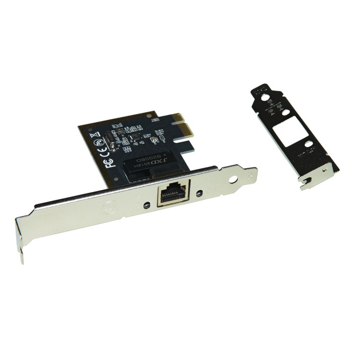 SCHEDA DI RETE PCI-EXPRESS 1 PORTA RJ45 GIGABIT 10/100/1000 CON STAFFA NORMALE E LOW PROFILE