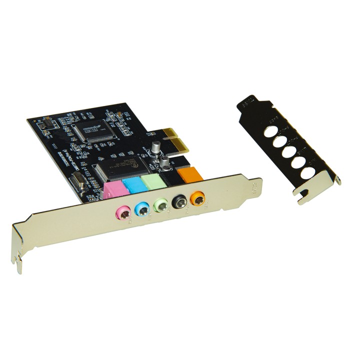 SCHEDA SOUND CARD PCI-EXPRESS 5.1 A 6 CANALI CON STAFFA NORMALE E LOW PROFILE