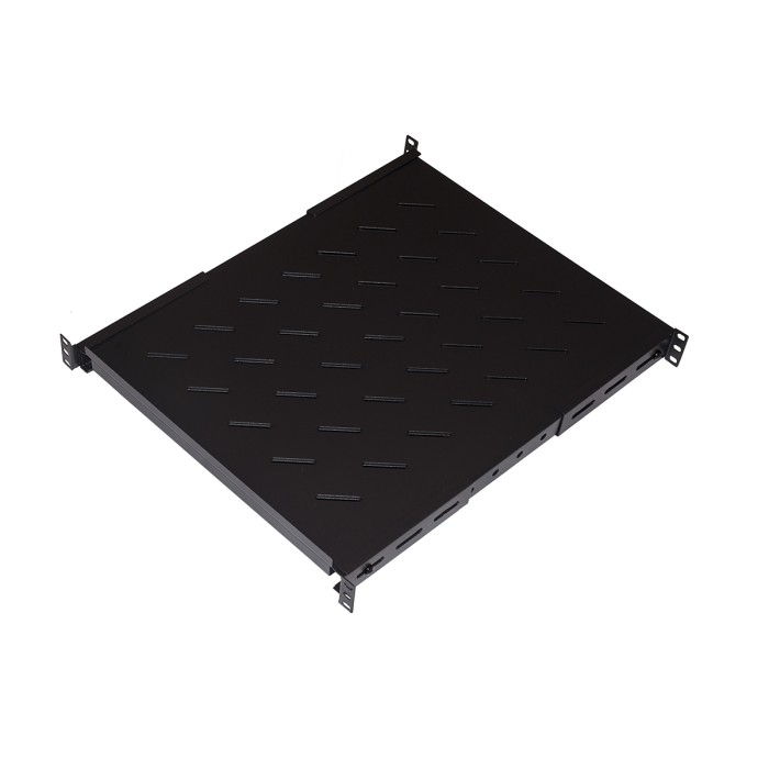 RIPIANO ALLUNGABILE DA 560 A1023 MM PER ARMADI RACK 19' FINO A 1000 MM COLORE NERO