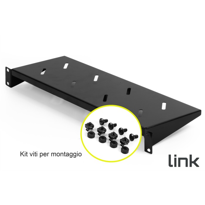 RIPIANO PER ARMADIO 19' 1 UNITA' PROFONDITA' 150 MM. (UNIVERSALE) COLORE NERO