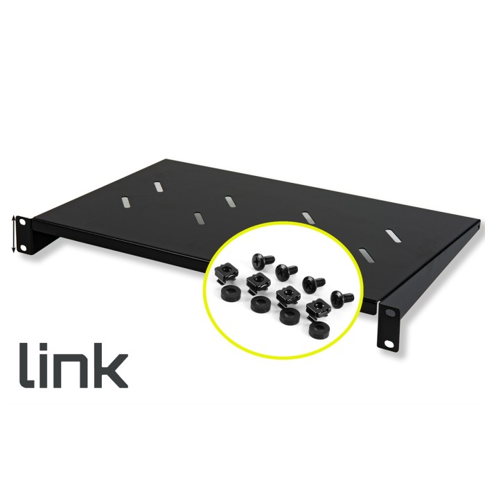 RIPIANO PER ARMADIO 19' 1 UNITA' PROFONDITA' 250 MM. (UNIVERSALE) COLORE NERO