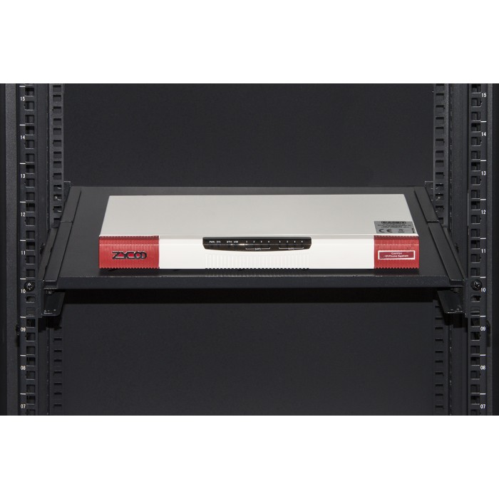 RIPIANO PER ARMADIO RACK 19' ALLUNGABILE 350 MM CON 4 AGGANCI NERO