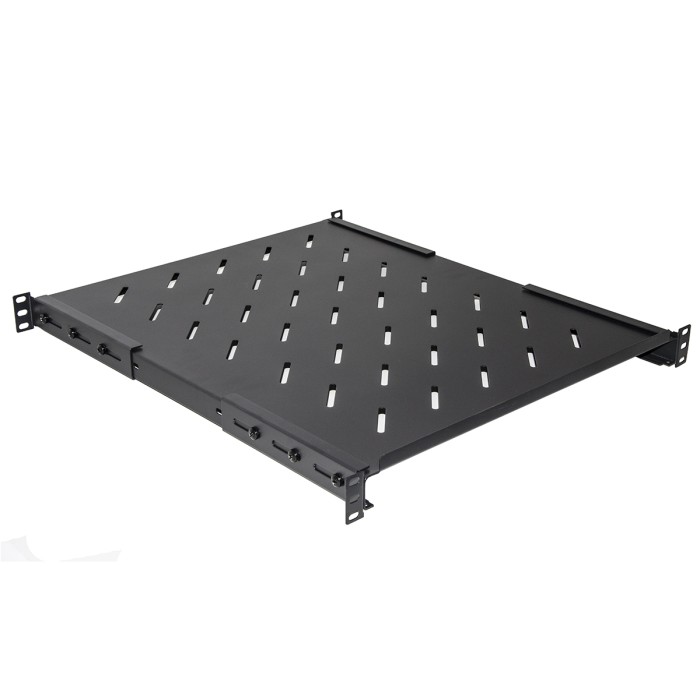 RIPIANO PER ARMADIO RACK 19' ALLUNGABILE 550 MM CON 4 AGGANCI NERO