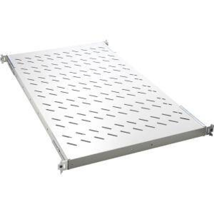 RIPIANO UNIVERSALE PER ARMADIO RACK 19' ALLUNGABILE 720 MM CON 4 AGGANCI GRIGIO