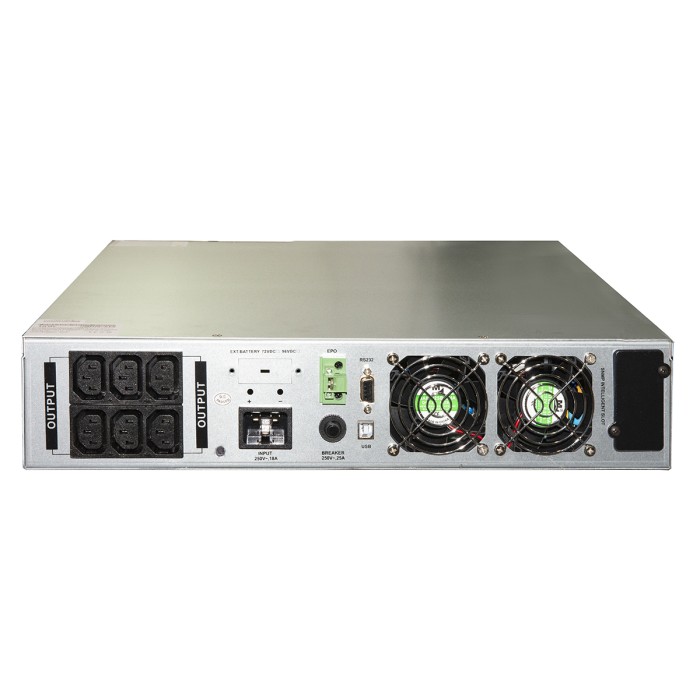 GRUPPO CONTINUITA' RACK 19 2000VA 2000W, ONLINE ONDA SINUSOIDALE, CON 6 PORTE, CON SLOT SNMP