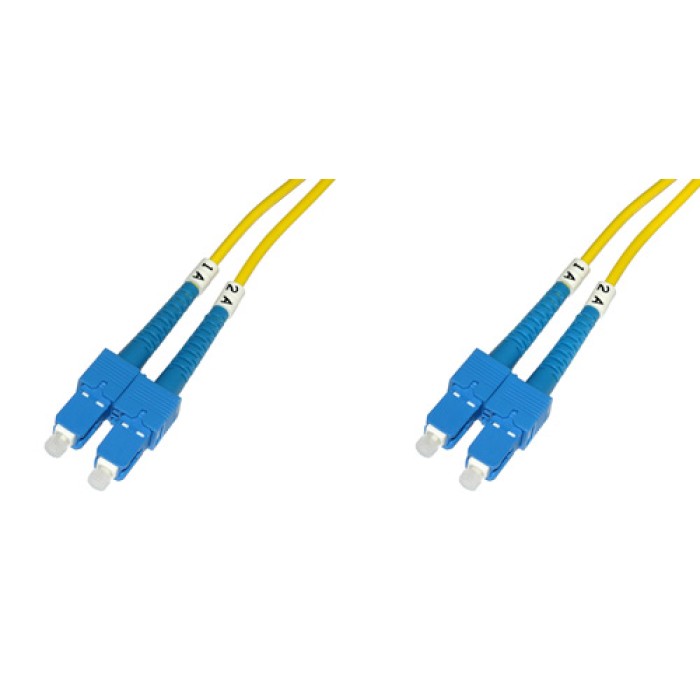 CAVO FIBRA OTTICA SC A SC SINGLEMODE DUPLEX 9/125 MT.1