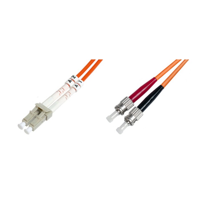 CAVO FIBRA OTTICA LC A ST MULTIMODE DUPLEX 50/125 MT.2