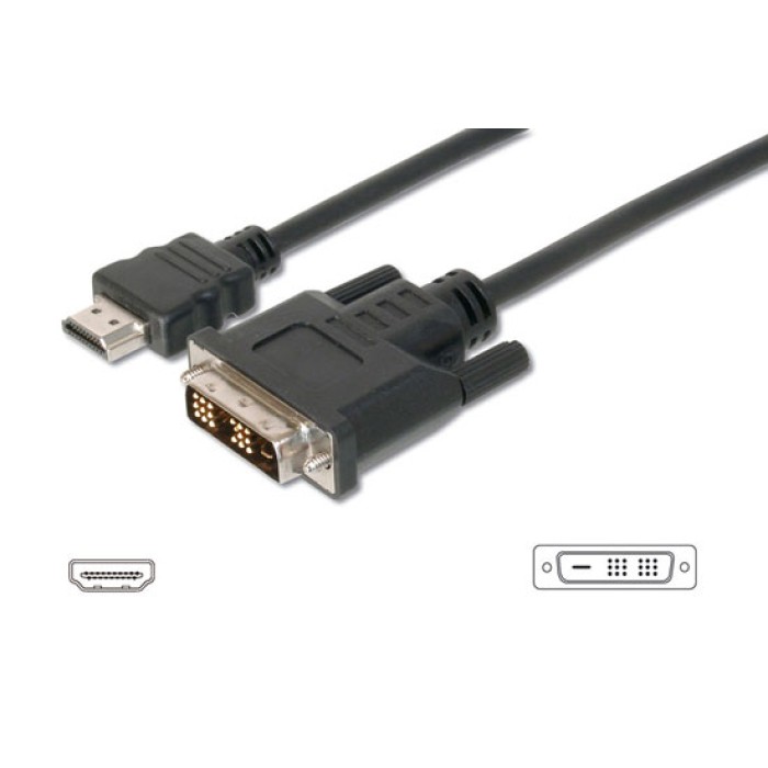 CAVO HDMI 19 POLI TIPO A MASCHIO - DVI-D 18+1 POLI MASCHIO MT. 10