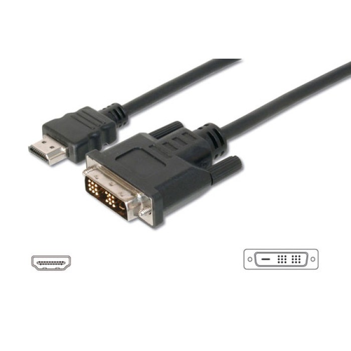 CAVO HDMI 19 POLI TIPO A MASCHIO - DVI-D 18+1 POLI MASCHIO MT. 5