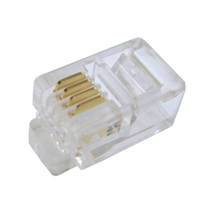 CONNETTORE PLUG TELEFONICO 4 CONDUTTORI 4  POSIZIONI RJ10