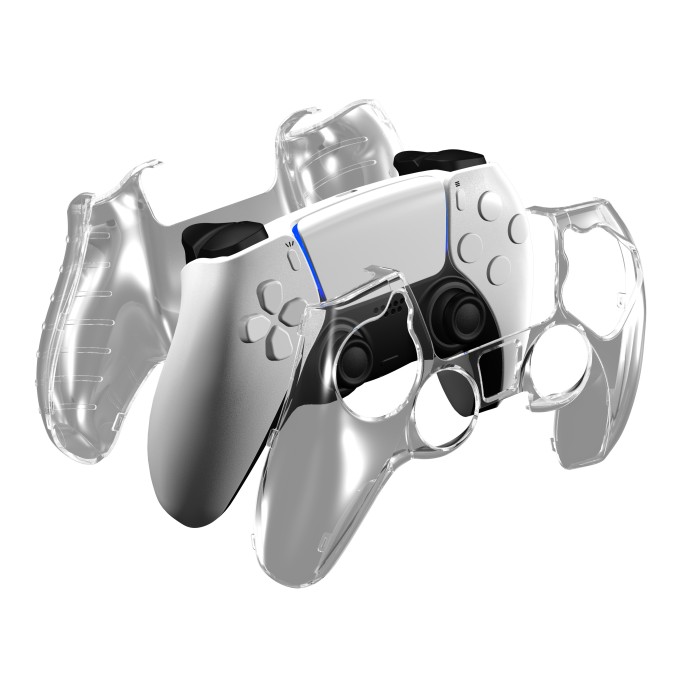 CUSTODIA DI PROTEZIONE COMPATIBILE PER CONTROLLER PS5 TRASPARENTE ANTIGRAFFI