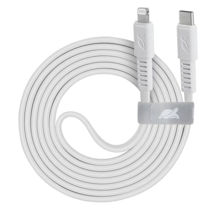 Cavo ricarica piatto Type-C / Lightning 1,2m bianco