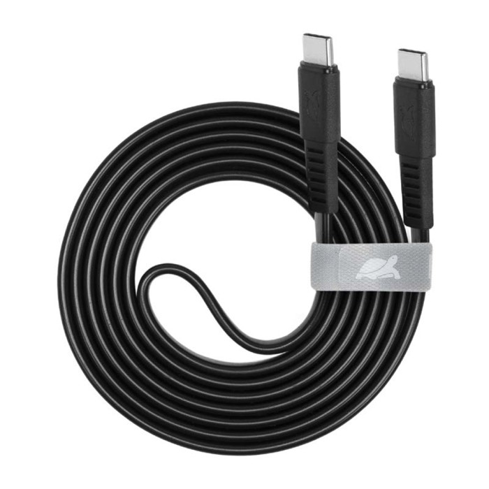 Cavo ricarica piatto Type-C / Type-C 1,2 m nero