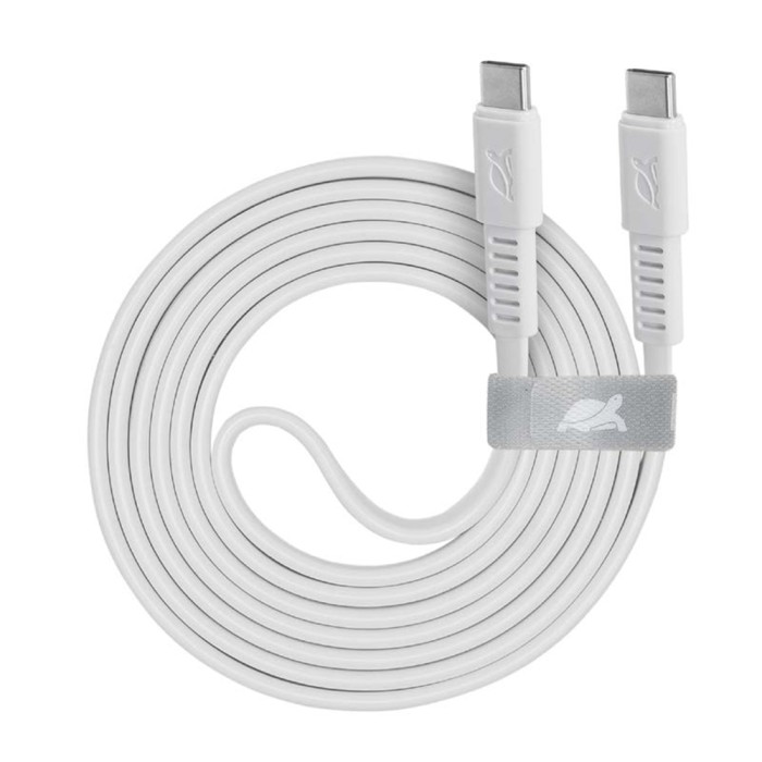 Cavo ricarica piatto Type-C / Type-C 1,2m bianco