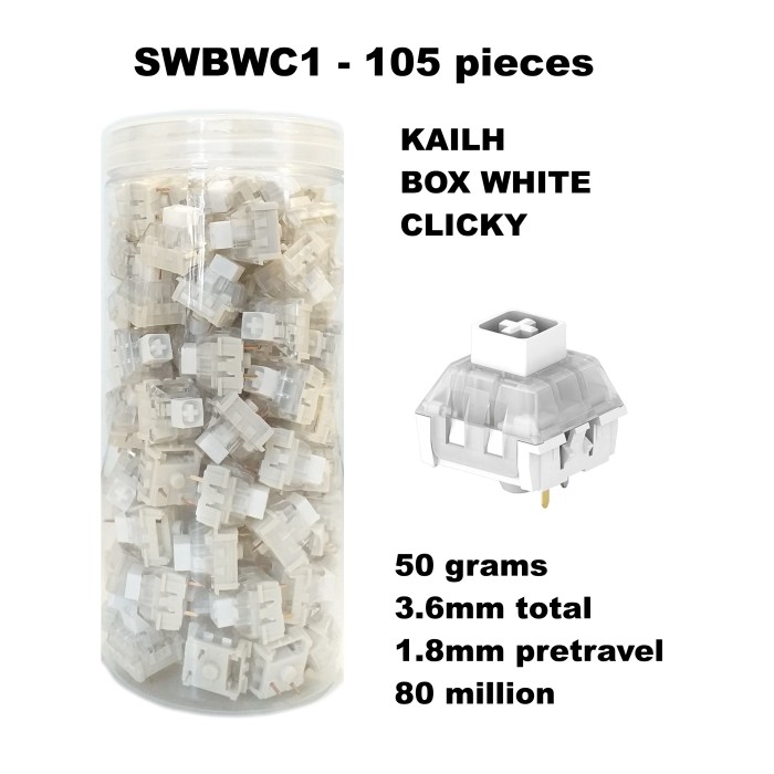 105 sottotasti Kailh Box White Click-Bar