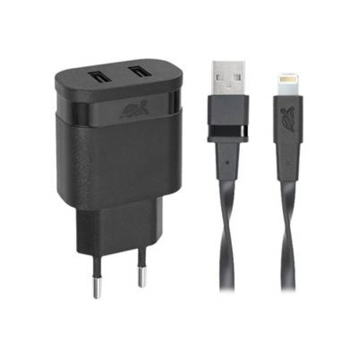 CARICABATTERIE DA RETE CON 2 PORTE USB-A 3.4A